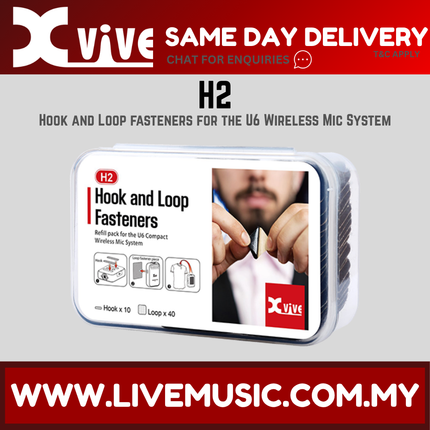 Xvive H2 Hook And Loop Fasteners For U6 Compact Wireless Mic Microphone System ( H 2 )