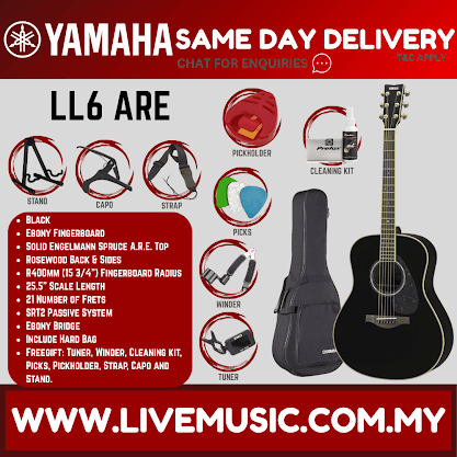 Yamaha LL6 ARE Original Jumbo Acoustic-Electric Guitar - ( LL6-ARE )