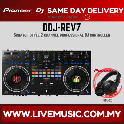 Pioneer DJ DDJ-REV7 Scratch-style 2-channel professional DJ controller With Monitor Speaker And Bag (DDJREV7 / DDJ REV7)