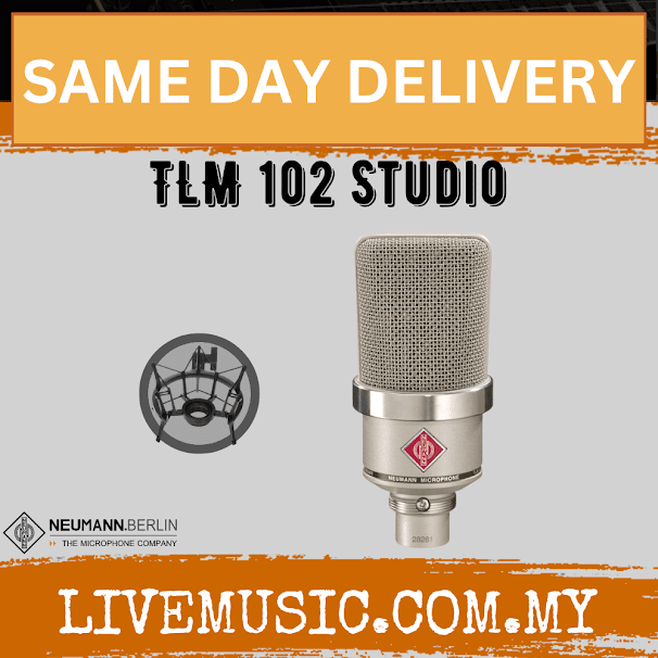 Neumann TLM-102 Large-Diaphragm Studio Condenser Microphone Studio Set - Matte Black/Nickle (TLM102 / TLM 102 )