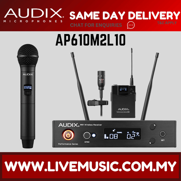 Audix AP61 OM2 L10 Combination Lavalier and Handheld Wireless System ( AP61-OM2 L10 / AP61OM2L10 )