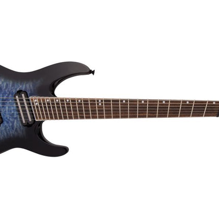 Jackson X Series Soloist SLATX7 QM Multi-Scale Electric Guitar - Trans Blue Burst