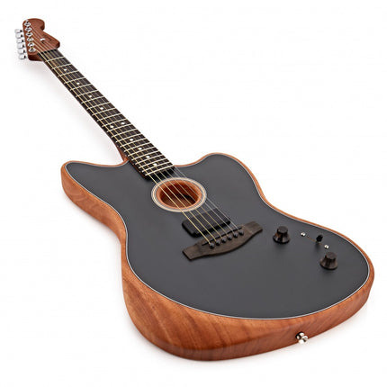 Fender American Acoustasonic Jazzmaster Acoustic Guitar with Bag, Ebony Fretboard - Tungsten