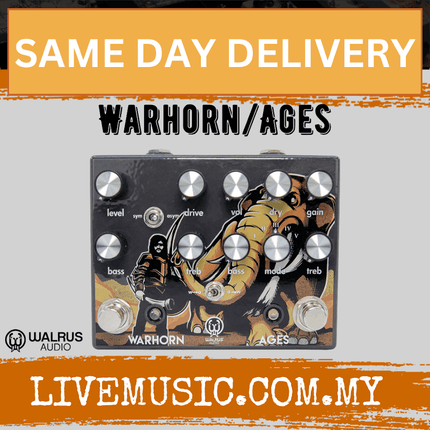Walrus Audio Ltd Ed Warhorn/Ages Combo Overdrive Guitar Effects Pedal