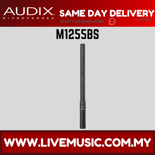 Audix M1255BS Miniature Condenser Microphone Supercardioid - Black (M1255 BS/M1255-BS)