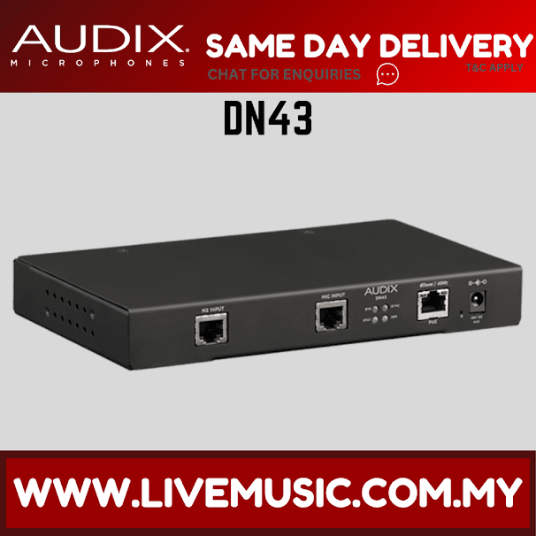 Audix DN43 Dante AES67 Integrated Microphone System Interface (DN4 3/DN4-3)