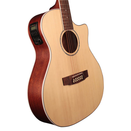 Cort GA-MEDX-12 12-String Acoustic-Electric Guitar – Open Pore (GA MEDX12 / GAMEDX-12)