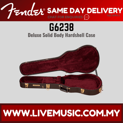 Gretsch G6238 Deluxe Solid Body Electric Guitar Hard Case, Black