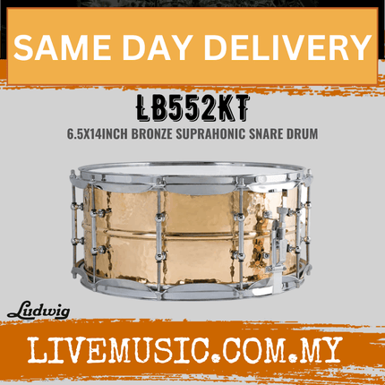 Ludwig LB552KT 6.5x14inch Bronze Suprahonic Snare Drum