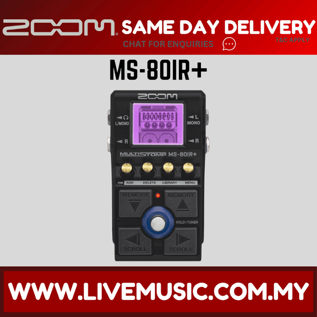 Zoom MS-80IR+ Amp Sim and Multi-effects Pedal ( MS80IR+ MS 80IR+ MS-80IR )