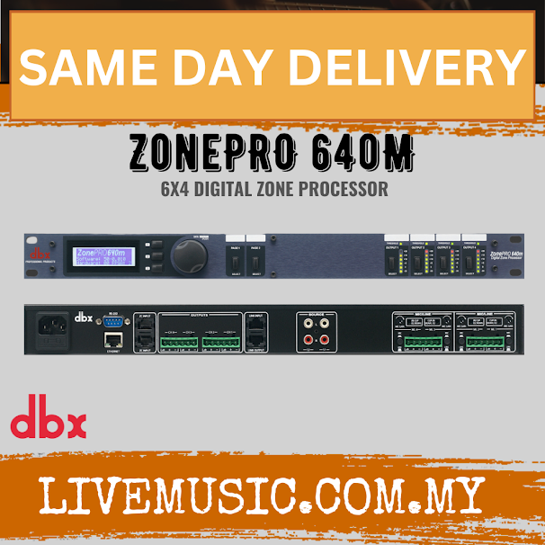 Dbx By Harman ZonePRO 640m 6x4 Digital Zone Processor ( ZonePRO-640m / ZonePRO640m )