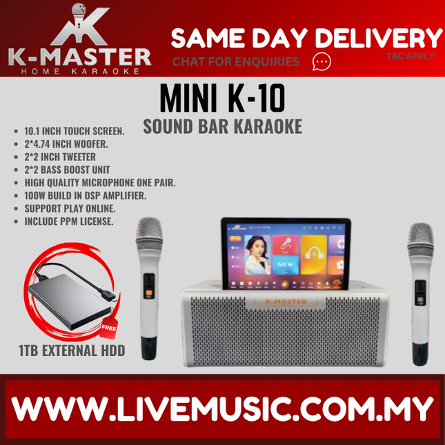 K-Master Mini K-10 All in one Karaoke System ( Mini K 10 / Mini K10 )