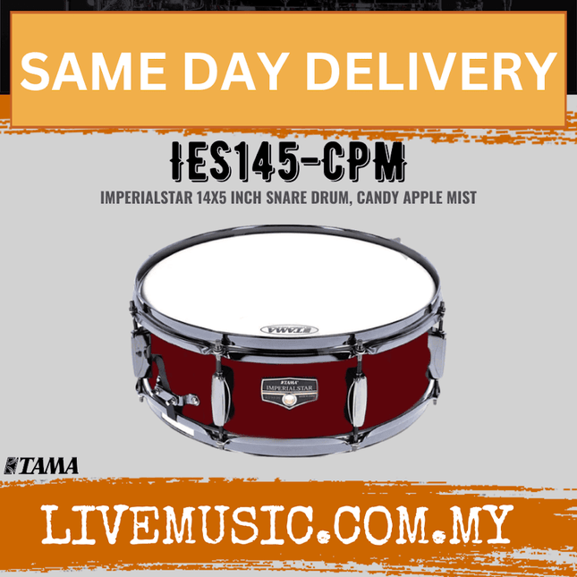 Tama IES145-CPM Imperialstar 14"x5" Inch Snare Drum, Candy Apple Mist ( IES145 CPM / IES145CPM )