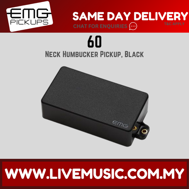 EMG 60 Active Ceramic Humbucker Guitar Pickup - Black