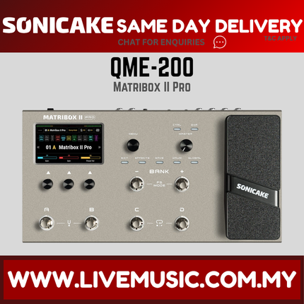 Sonicake QME-200 Matribox II Pro Multi Effects Processor Pedal w/Hardcase ( QME 200 QME200 )