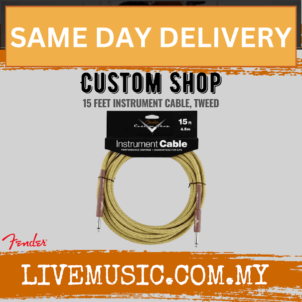 Fender Custom Shop Instrument Cable 15ft - Tweed
