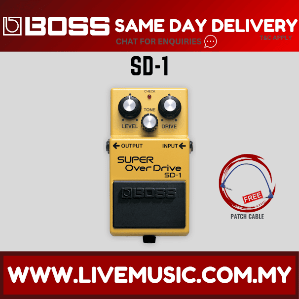 Boss SD-1 Super Overdrive Guitar Effect Pedal (SD1 SD 1)