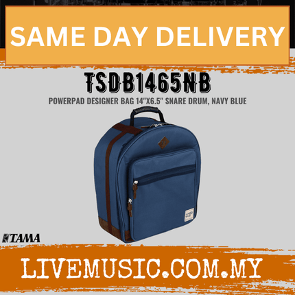 Tama TSDB1465-NB Powerpad Snare Drum Bag 6.5″x14″, Navy Blue ( TSDB1465 NB / TSDB1465NB )