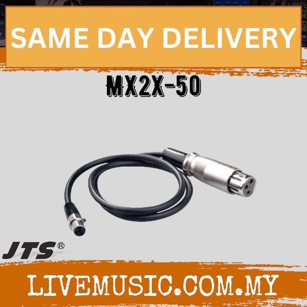 JTS MX2X-50 Cable for Connecting PS-500/510M to Wireless Bodypack Transmitter Microphone Switch (MX2X 50 MX2X50)