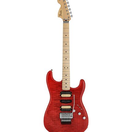 Fender Michiya Haruhata Stratocaster Electric Guitar, Maple FB, Trans Pink