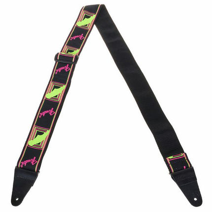 Fender Neon Monogram Guitar Strap, Yellow/Pink ( Neon-Monogram / NeonMonogram )