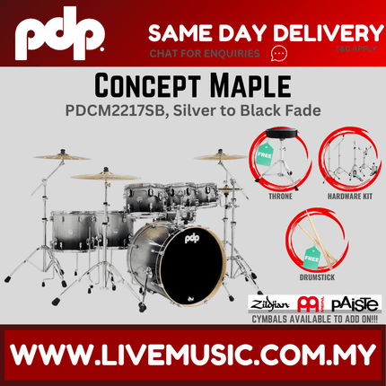 PDP by DW CM7 Concept Maple Shell Pack - 7-piece without Cymbals - (PDCM2217)