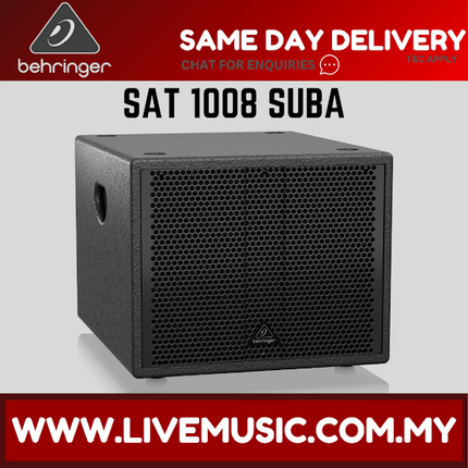 Behringer SAT 1008 SUBA 600W Active 8" PA Subwoofer with Built-In Stereo Crossover ( SAT-1008-SUBA / SAT1008SUBA )