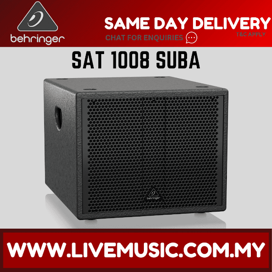 Behringer SAT 1008 SUBA 600W Active 8" PA Subwoofer with Built-In Stereo Crossover ( SAT-1008-SUBA / SAT1008SUBA )