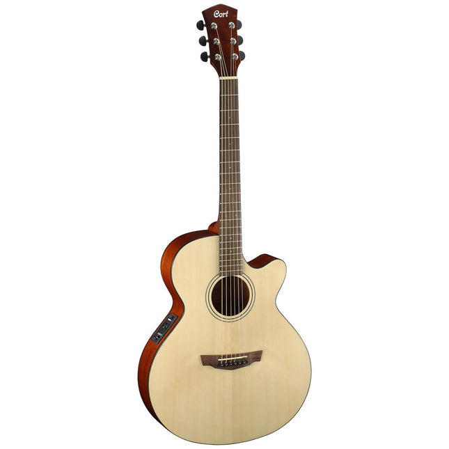 Cort SFX1F - Acoustic-Electric Guitar Ovangkol Fretboard with Gig Bag - Natural Satin (SFX 1F/SFX-1F)