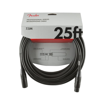 Fender Professional Series Microphone Cable, 25ft - Black