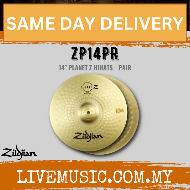 Zildjian Planet Z ZP14PR 14" Hi Hat Cymbals (ZP14PR)