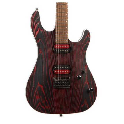Cort KX300 Etched Electric Guitar Pau Ferro Fretboard with Bag - Etched Black Red (KX-300/KX 300)