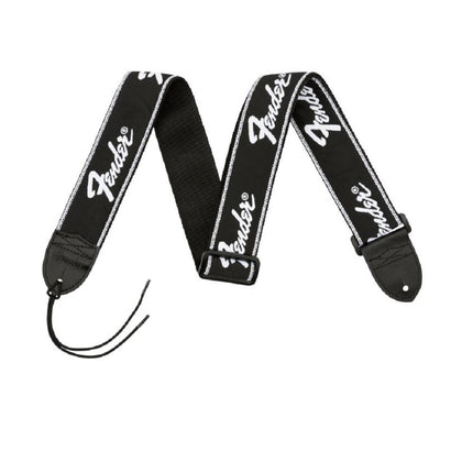 Fender 2 inch Woven Guitar Strap - Silver/Black