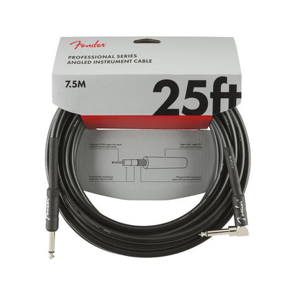 Fender Professional Series Angled Instrument Cable, 25ft - Black