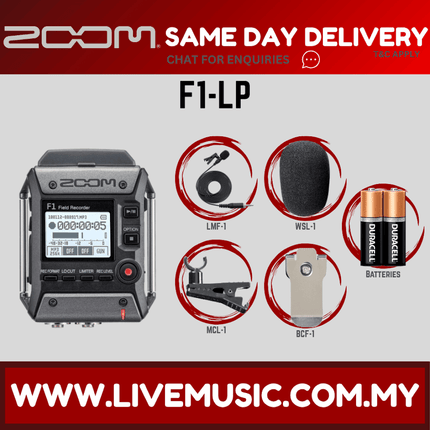 Zoom F1-LP Field Recorder And Lavalier Microphone Mic (F1LP/F1 LP)