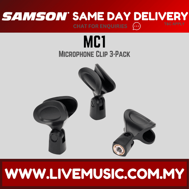 Samson MC1 Microphone Clip 3 Pack Generic Handheld Microphone (MC 1/MC-1)