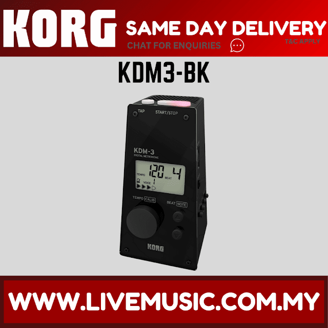 Korg KDM-3 Digital Metronome - Black ( KDM 3 / KDM3 )