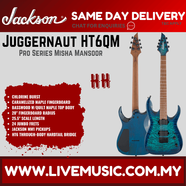 Jackson Pro Series Signature Misha Mansoor Juggernaut HT6QM Electric Guitar, Chlorine Burst