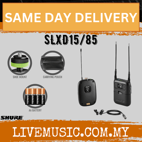 Shure SLXD15/85 Wireless Bodypack System with WL 185 Lavalier Microphone ( SLXD15 85 / SLXD1585 )
