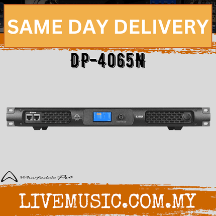 WHARFEDALE PRO DP4065N Quad Channel 650 Watts @ 8 Ohms Amplifier with Dante™ Connectivity (DP 4065N/DP-4065N)