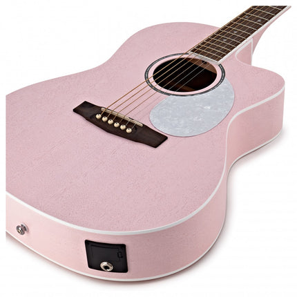Cort JADE CLASSIC Acoustic-Electric Guitar with Gig Bag - Pastel Pink Open Pore (JADE-CLASSIC/JADECLASSIC)