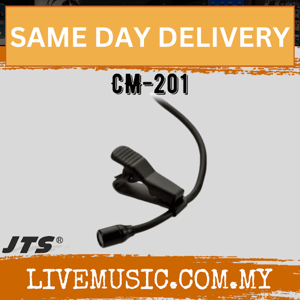 JTS CM 201 Miniature Lavalier Microphone Black ( CM-201 / CM201 )