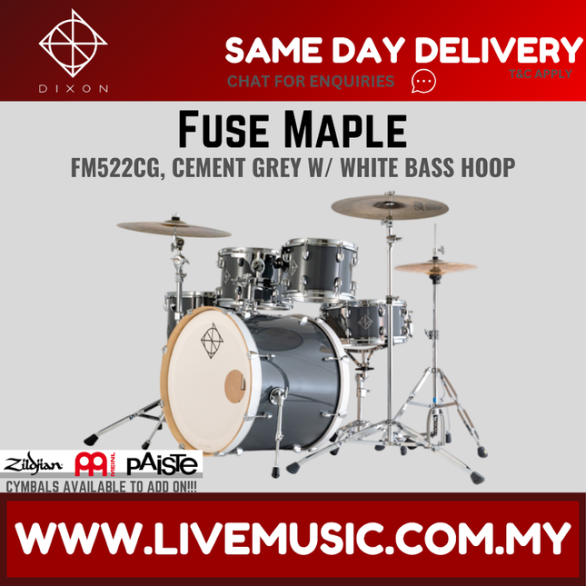 Dixon Fuse Maple PODFM522 5 Pieces Acoustic Drum Kit Without Hardware ( NO CYMBAL )