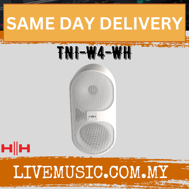 HH Electronic TNI-W4-WH 4 inch wall-mount speaker - WHITE ( TNI W4 / TNIW4 )