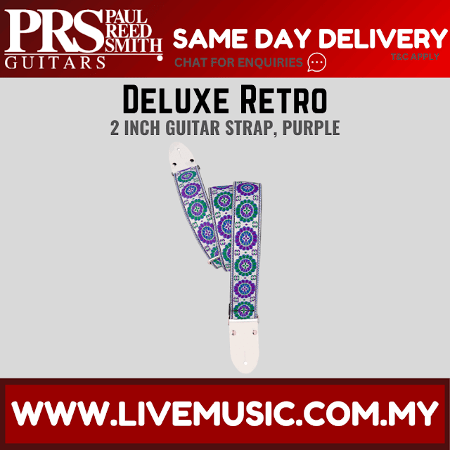 PRS 2 Inch Deluxe Retro Guitar Strap, Purple