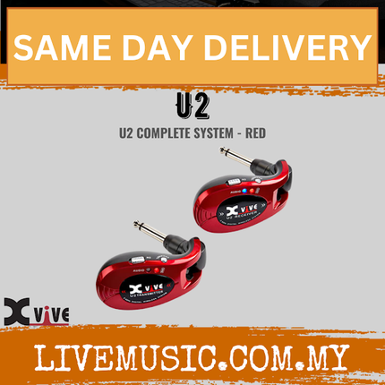 Xvive U2 Digital Wireless Guitar System With Rechargeable Transmitter And Receiver - ( U 2 )