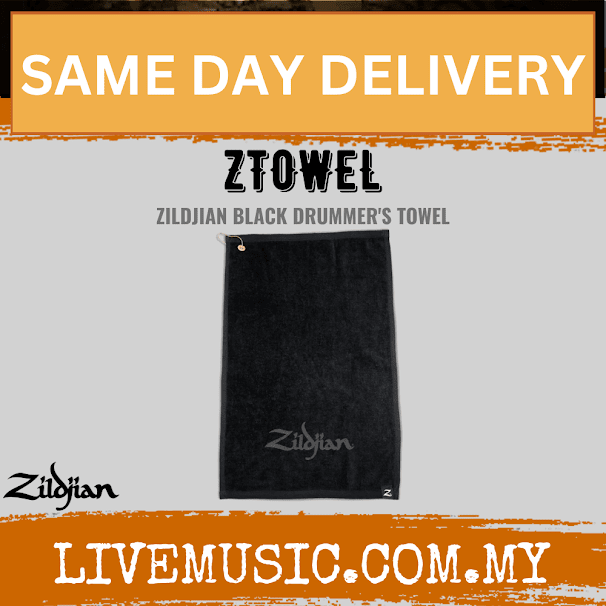 ZILDJIAN ZTOWEL BLACK DRUMMER'S TOWEL ( ZTOWEL )