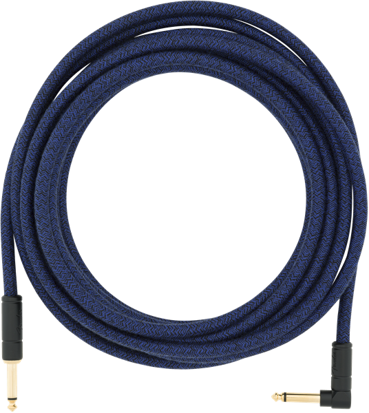 Fender Festival Hemp Angled Instrument Cable, 18.6ft, Pure Hemp - Blue Dream