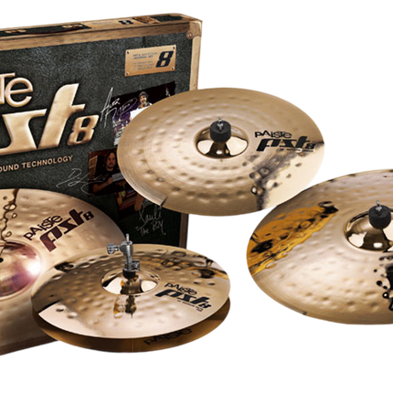 Paiste PST 8 Reflector Universal Cymbal Set - 14"/16"/20" (14" Hi-Hat/16" Crash/20" Ride/PST8)