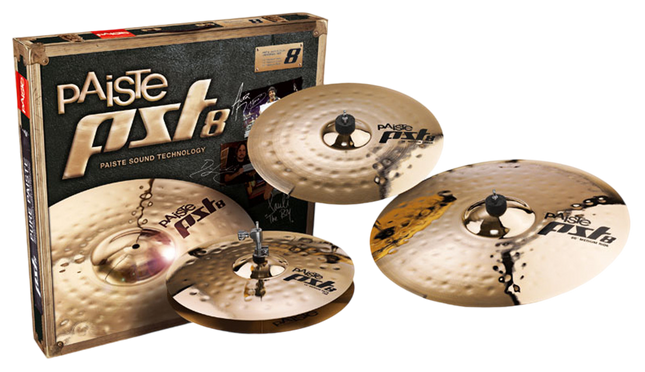 Paiste PST 8 Reflector Universal Cymbal Set - 14"/16"/20" (14" Hi-Hat/16" Crash/20" Ride/PST8)